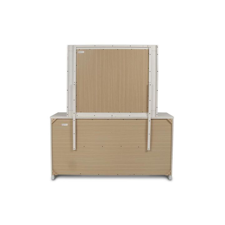 New Classic Furniture Furniture Sapphire Wood 6-Drawer Dresser in White