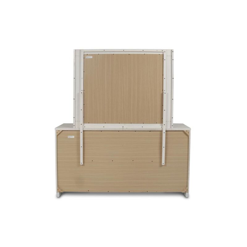 New Classic Furniture Furniture Sapphire Wood 6-Drawer Dresser in White