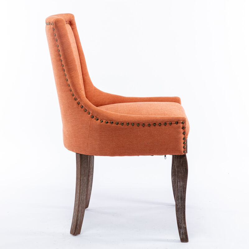 Set of 2 Ultra Side Dining Chairs, Orange