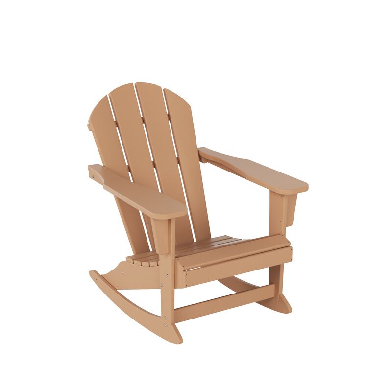 WestinTrends 3-Piece Outdoor Patio Rocking Adirondack Chairs with Side Table Set