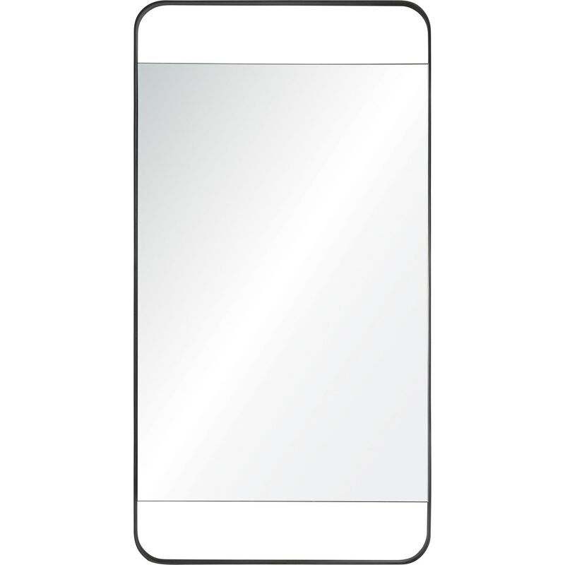 38" Charcoal Gray Framed Rectangular Wall Mirror