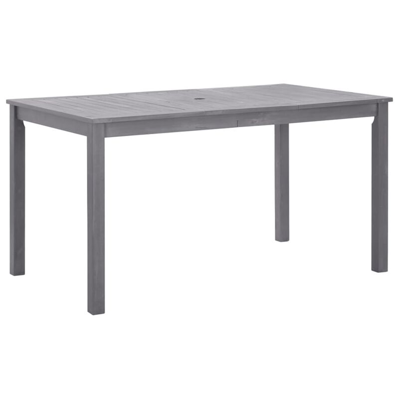 vidaXL Garden Table Gray Wash 55.1"x31.5"x29.1" Solid Acacia Wood
