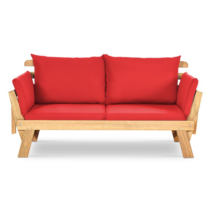 Adjustable  Patio Convertible Sofa with Thick Cushion