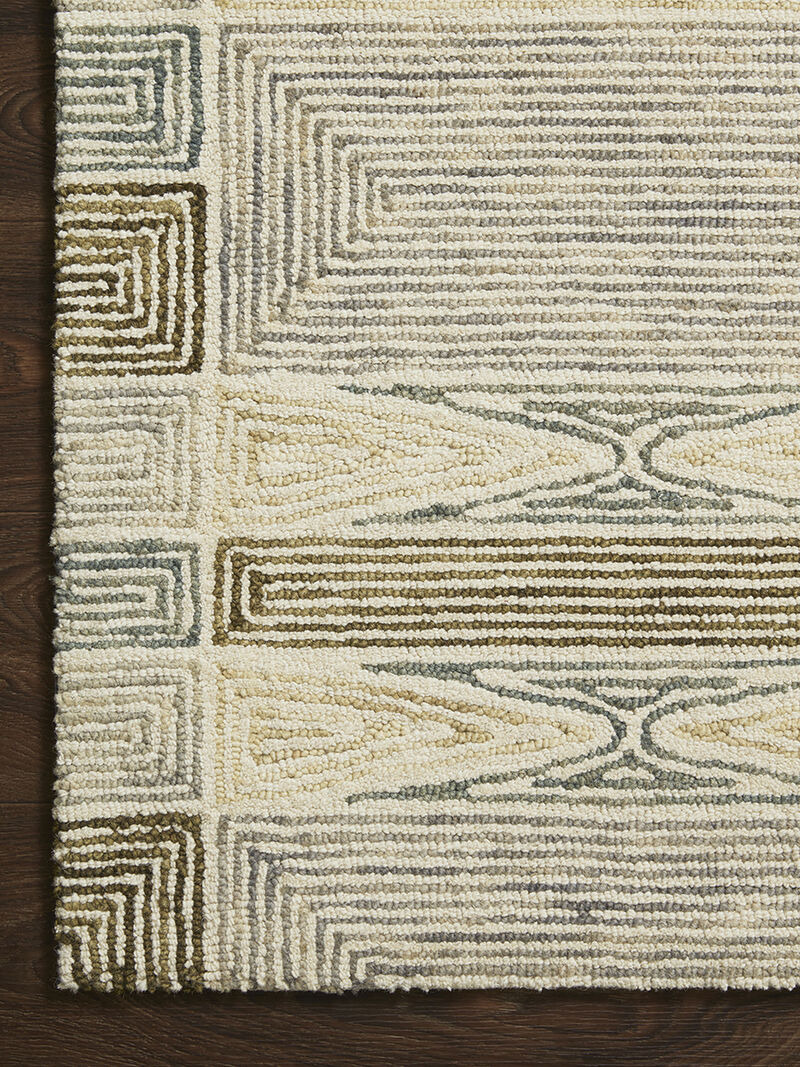 Berkeley BRK02 Ivory/Multi 18" x 18" Sample Rug