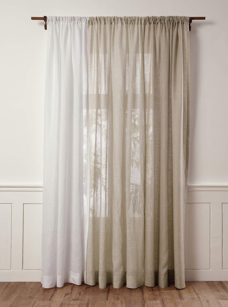 Solino Home 100% Pure Linen Sheer Curtain Curtain