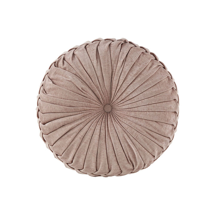 Gracie Mills Yvonne Plush Round Chenille Floor Pillow Cushion