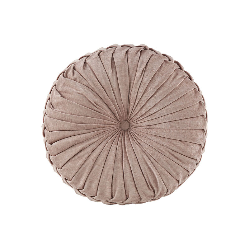 Gracie Mills Yvonne Plush Round Chenille Floor Pillow Cushion