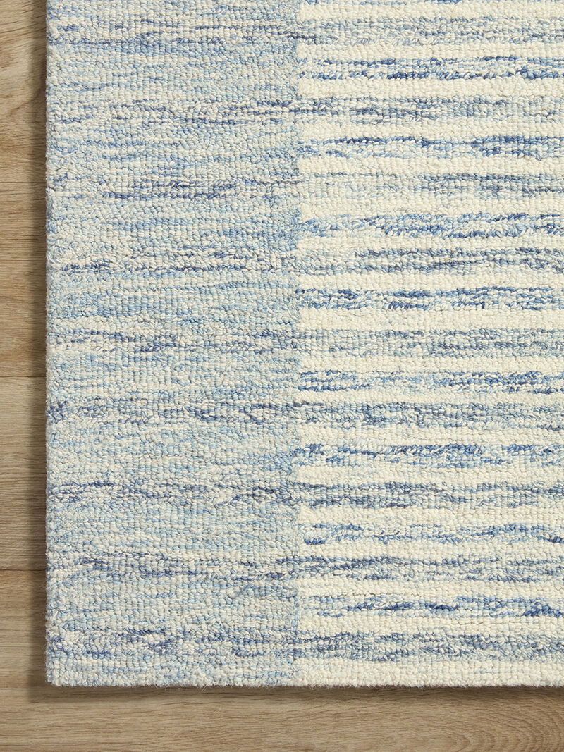 Chris CHR01 Ivory/Denim 3'6" x 5'6" Rug