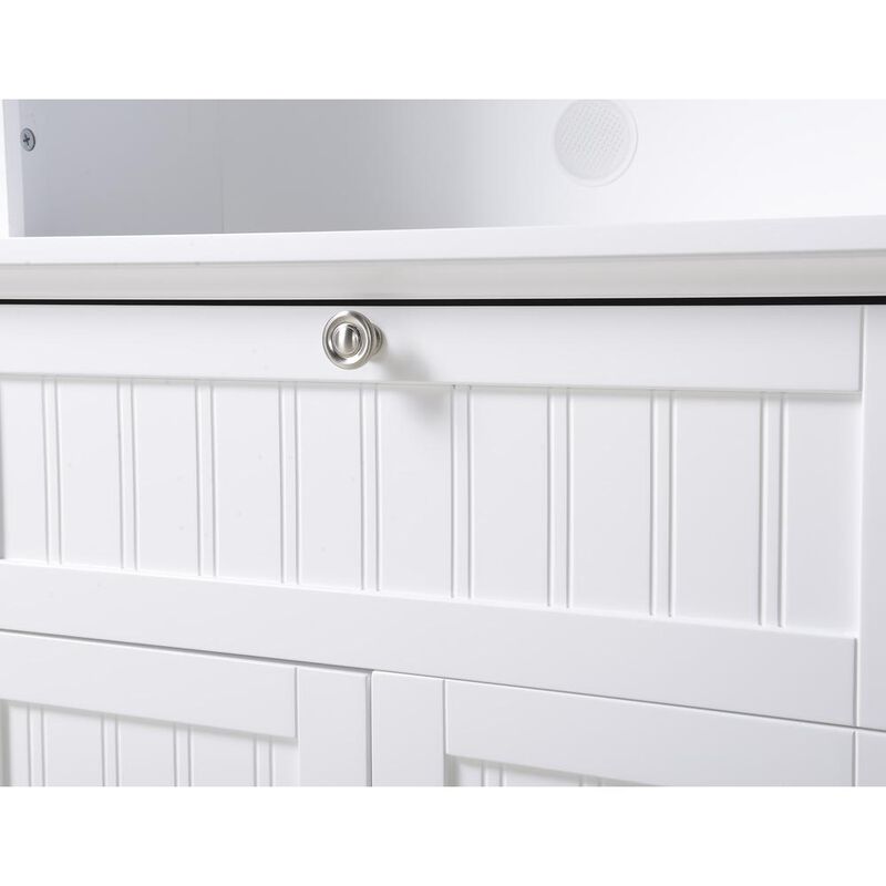 OS Home and Office Buffet and Hutch with Framed Glass Doors and Drawer