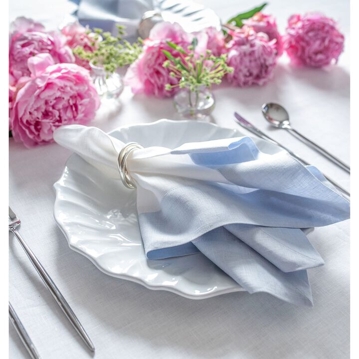 Solino Home 100% Pure Linen Dinner Napkins 20 x 20 Inch Set of 4 | Contempo for Thanksgiving, Christmas