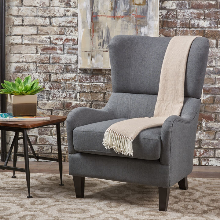 Contemporary Accent Club Chair with Wingback Design