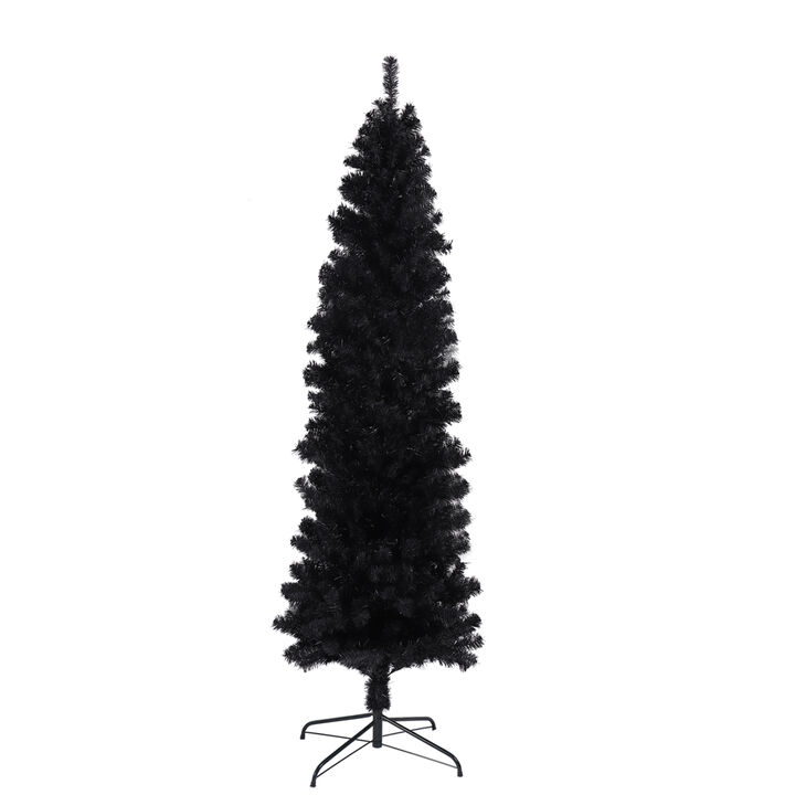 7.5FT Slim Artificial Christmas Tree Includes Foldable Metal Stand
