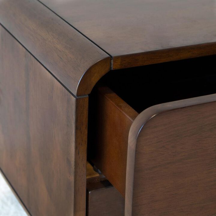 Ashcroft Furniture Co Alexa Mid Century Modern Style Night Stand