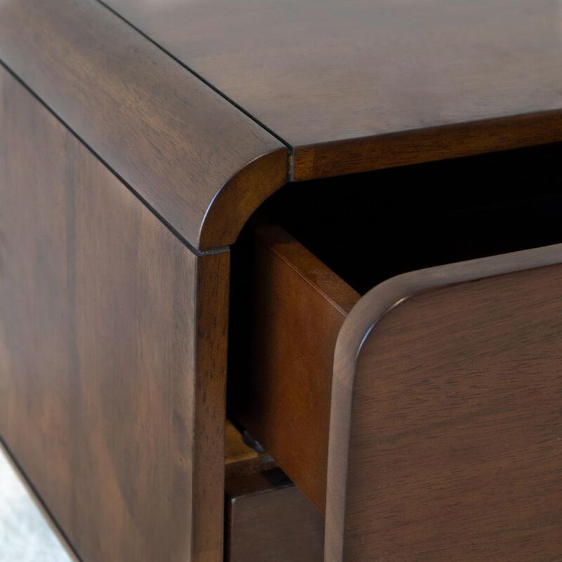 Ashcroft Furniture Co Alexa Mid Century Modern Style Night Stand