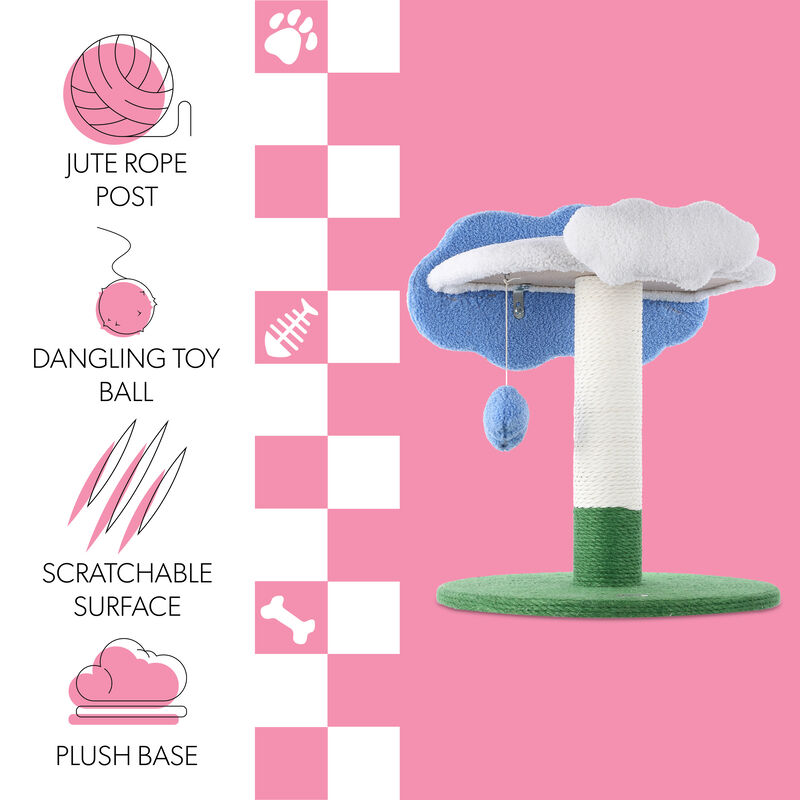 Sami Modern Jute Cloud Cat Tree with Scratching Post