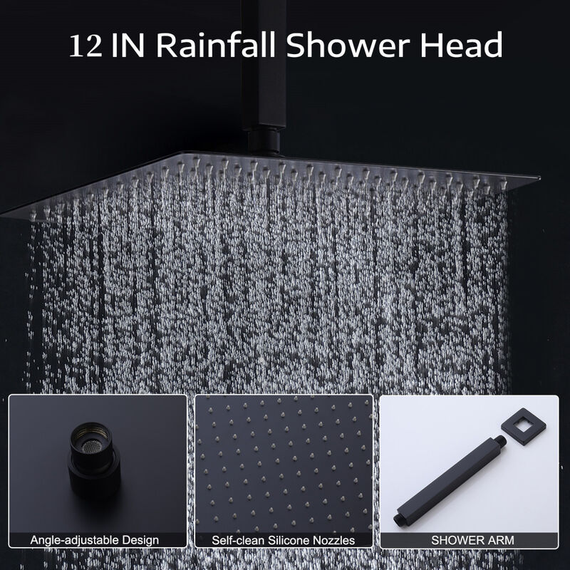 12 Inch Shower System With Handheld Shower Head