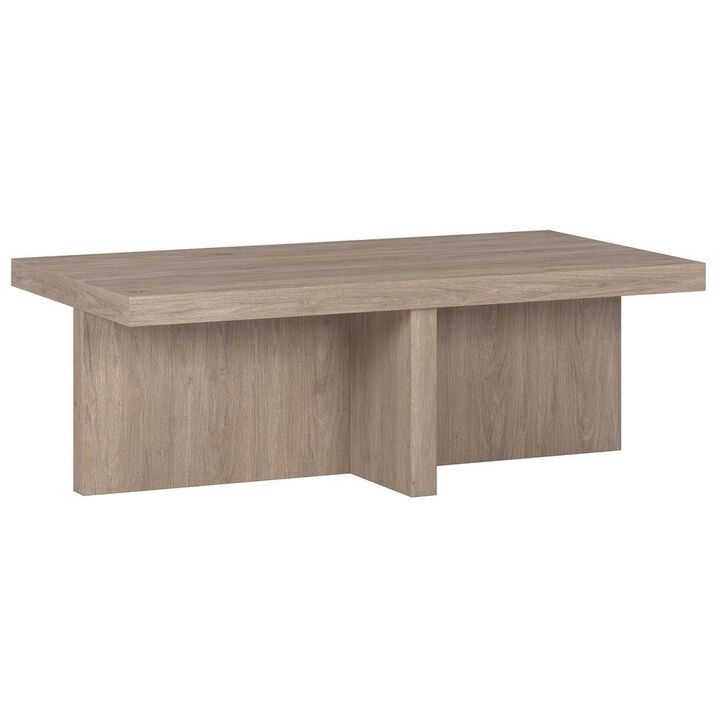 Hudson&Canal Elna 44 Wide Rectangular Coffee Table in Antiqued Gray Oak Hudson&Canal Elna 44 Wide Rectangular Coffee Table in Antiqued Gray Oak