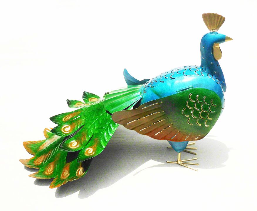 Peacock Iron Lantern