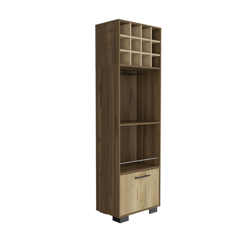 Corner Bar Cabinet Cataluña, Living Room, Mahogany / Aged Oak