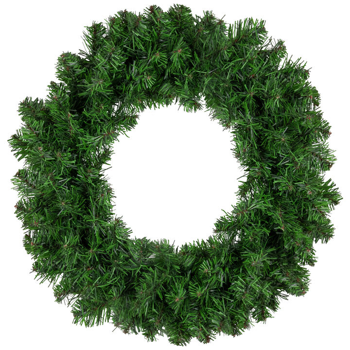 Green Colorado Spruce Artificial Christmas Wreath  16-Inch  Unlit