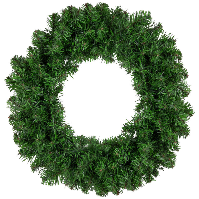 Green Colorado Spruce Artificial Christmas Wreath  16-Inch  Unlit