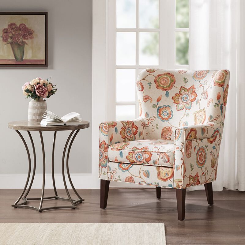 Gracie Mills Debbie Transitional Upholstered Wingback Chair