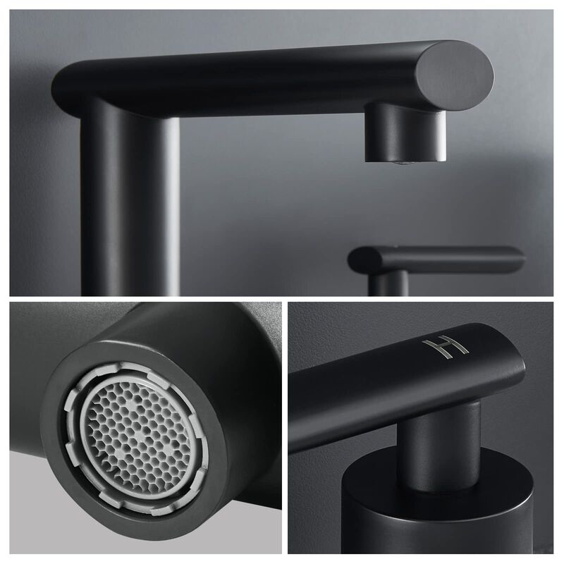 Widespread Vanity Faucet, 2-Handle Waterfall Bathroom Sink Faucet with Drain Assembly