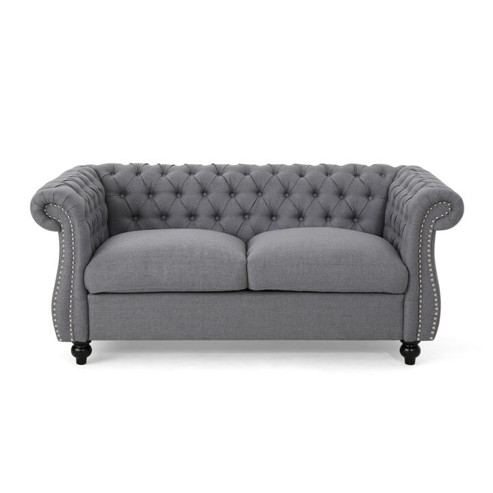 Merax Traditional Chesterfield Loveseat Sofa