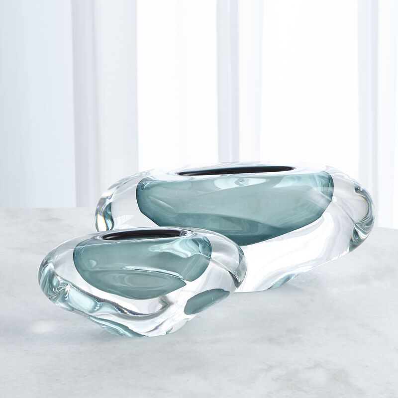 Abstract Azure Bean Vase