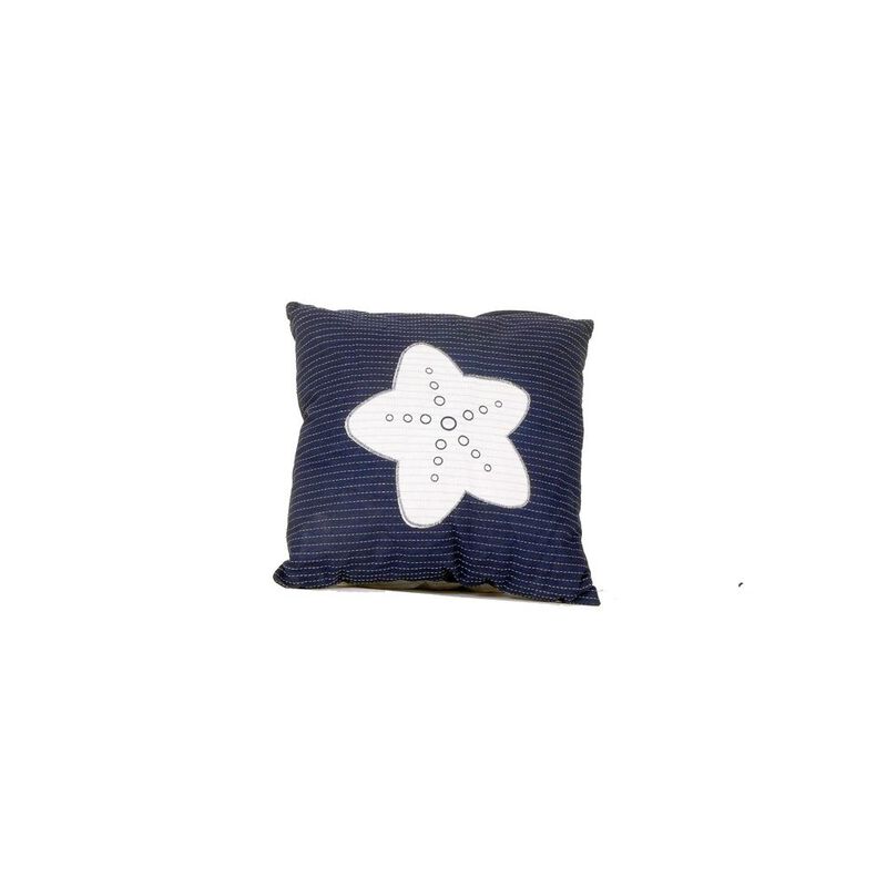 Hivvago Set of Two Blue and White Starfish Throw Pillows