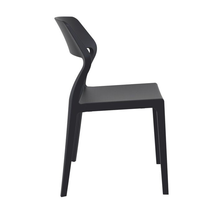 32.75" Yellow Solid Patio Dining Chair
