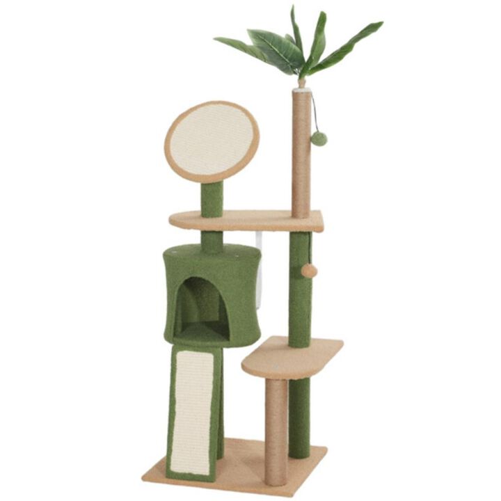 Multi-Level Cat Tree Tower with Scratching Posts, Cozy Condos & Perches for Indoor Cats