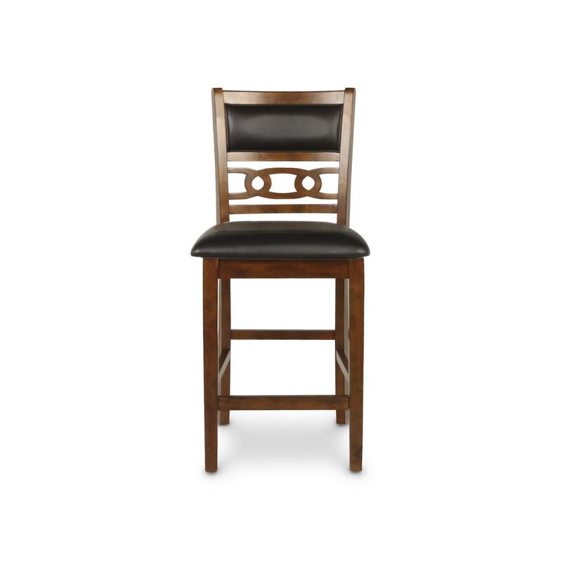 New Classic Furniture Furniture Gia 5-Piece Transitional Wood Dining Set in Brown