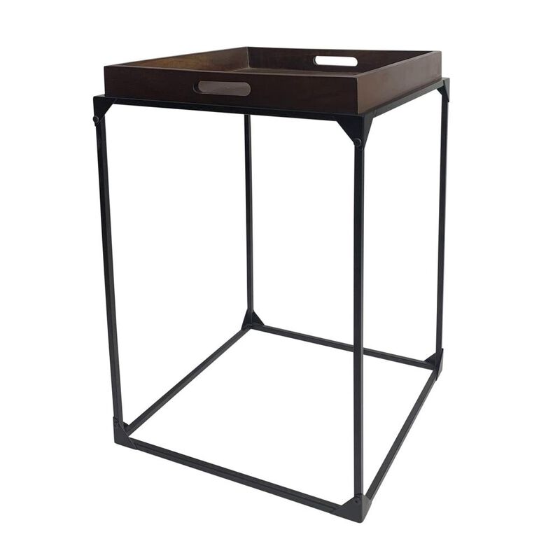 Carolina Living Cooper Tray Table - Elm - Black