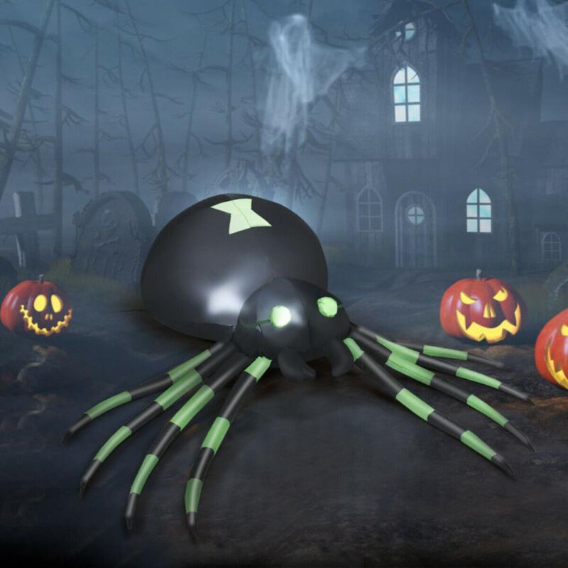 Hivvago 6 Feet Halloween Inflatable Blow-Up Spider