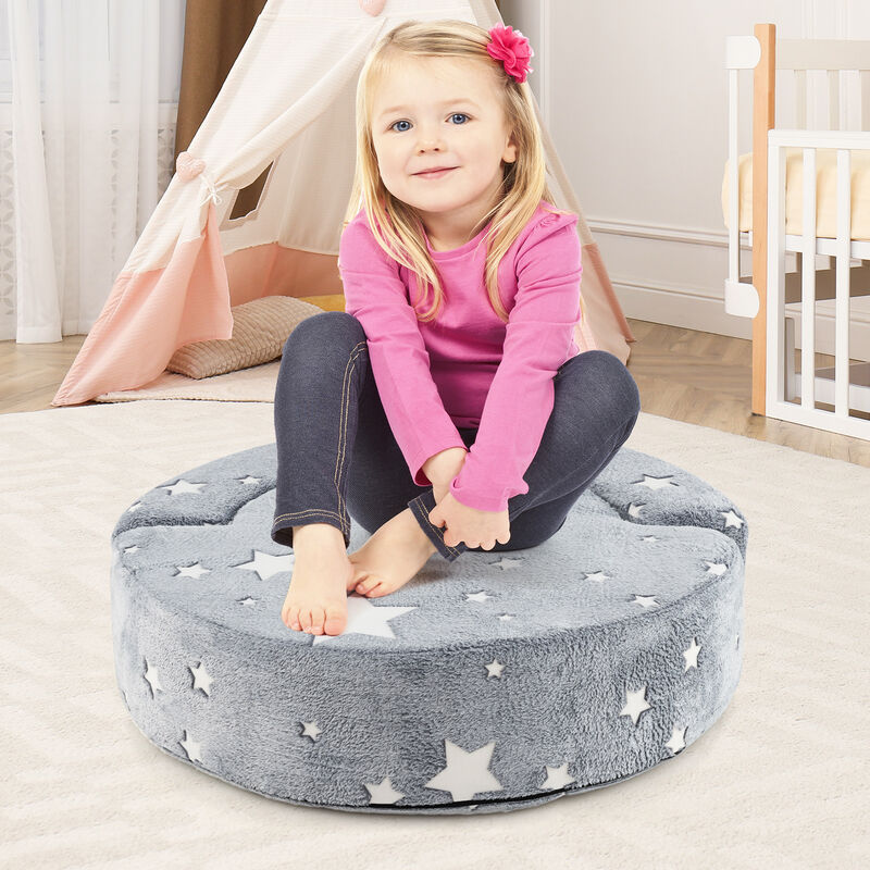 2-in-1 Convertible Glow-in-the-Dark Kids Sofa with Removable Washable Cover