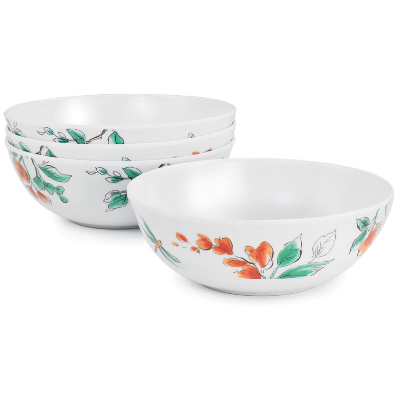 Martha Stewart 12 Piece Dragonfly Melamine Dinnerware Set in White