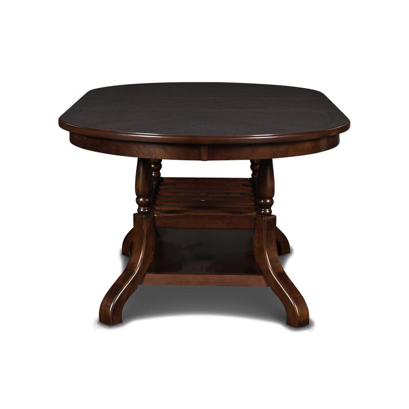 New Classic Furniture Furniture Bixby Contemporary Solid Wood Dining Table in Espresso
