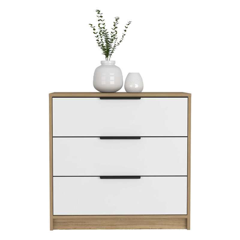 3 Drawers Dresser Maryland, Bedroom, White / Pine