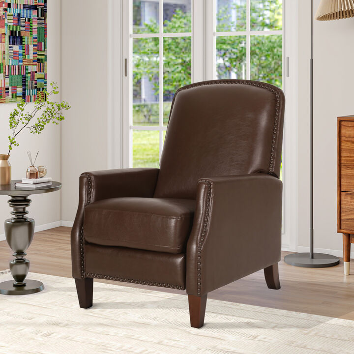 Merax PU Leather Recliner Chair with Rivets Design