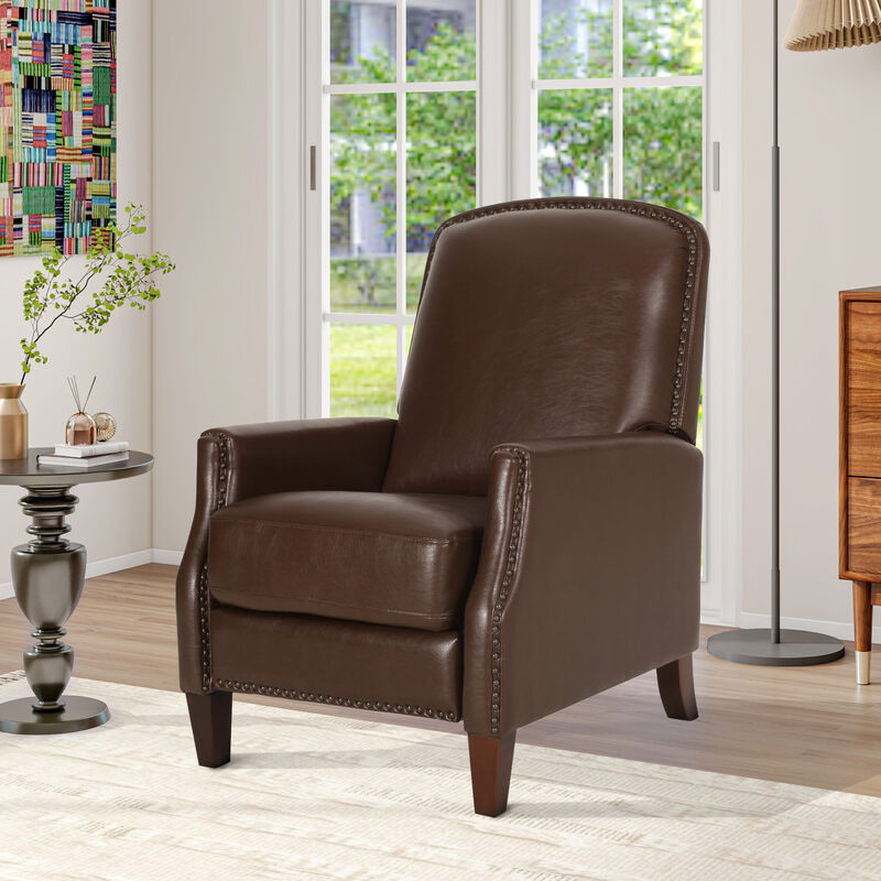 Merax PU Leather Recliner Chair with Rivets Design