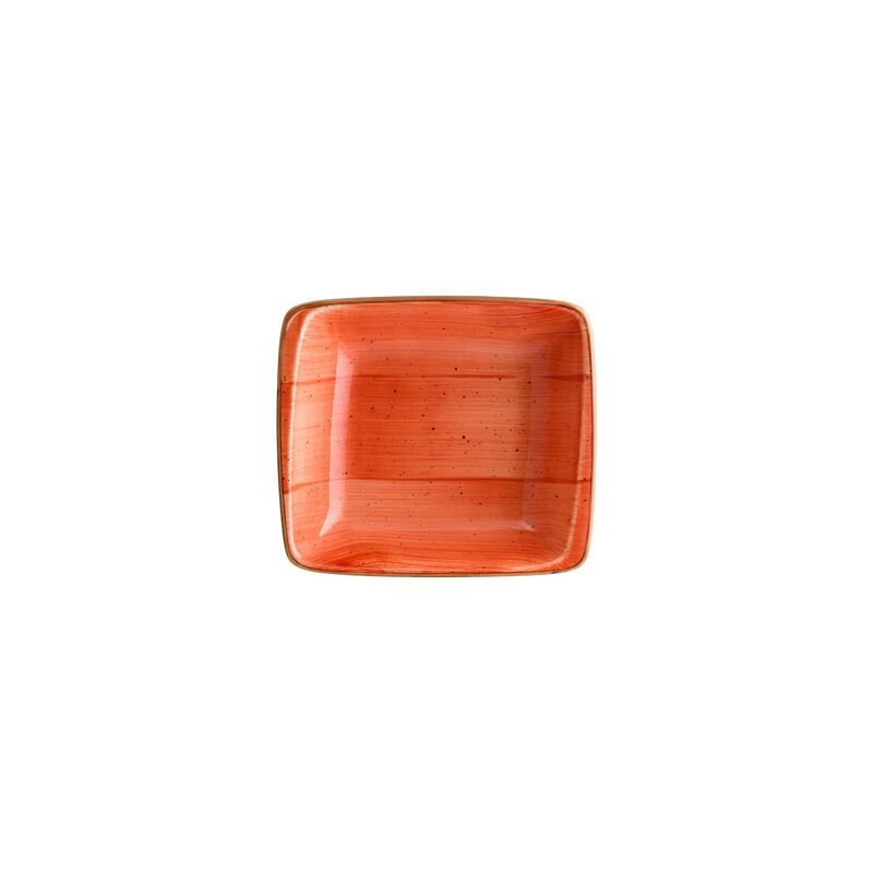 Terracota 7.5" x 6.5" x h:2" 20 oz. Square Terracotta Porcelain Bowl