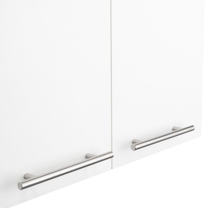 DEPOT E-SHOP  Wall Cabinet 24" H, four Doors, with two internal Shelves and internal plate and glass organizer, white