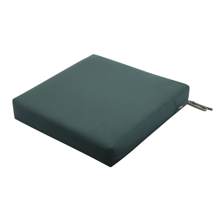 Classic Accessories Ravenna Seat Cushion, 21"W x 19"D x 5"Thick, Mallard Green