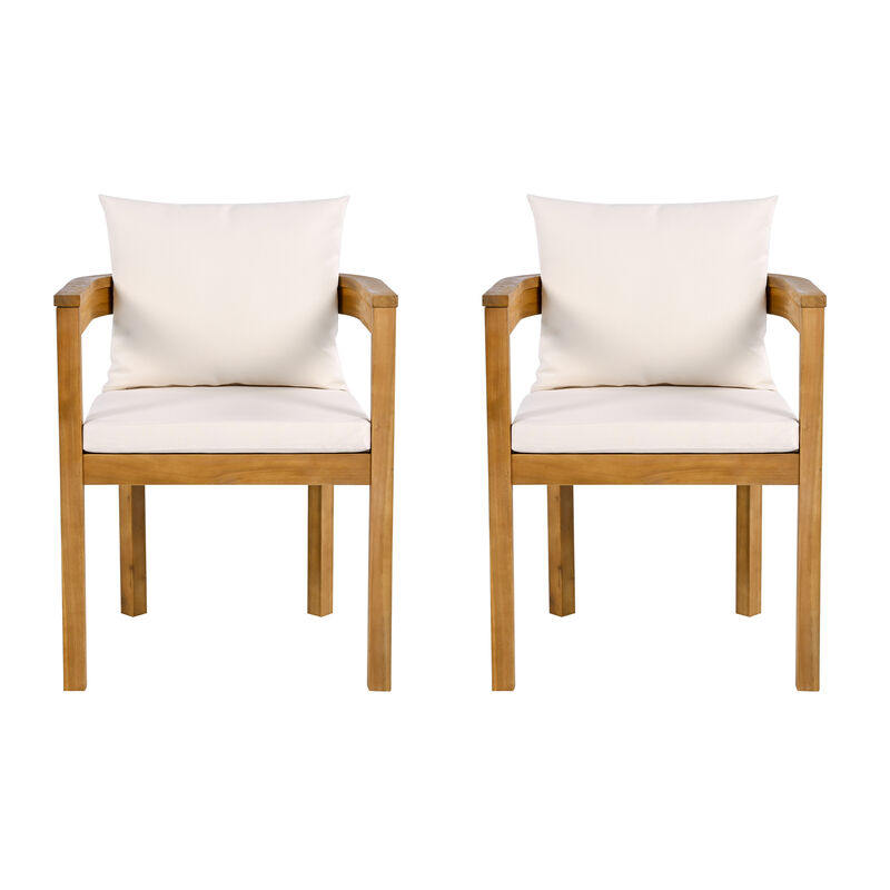 Merax Outdoor Acacia Wood Dining Chair