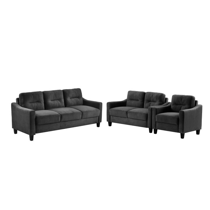 Merax Modern Velvet Chair Sofa Set