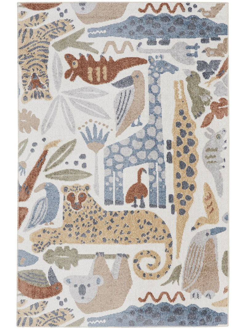 Astra Machine Washable ASW01 Ivory 3'3" x 5' Rug