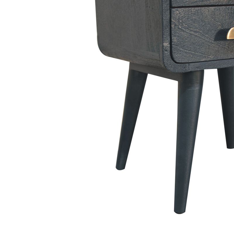 Artisan Furniture Solid Wood Midnight Teal Bedside Table