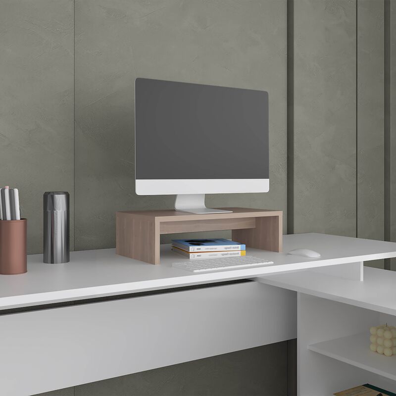 Elim Desk 5.4" H, with 1 Shelf, Black