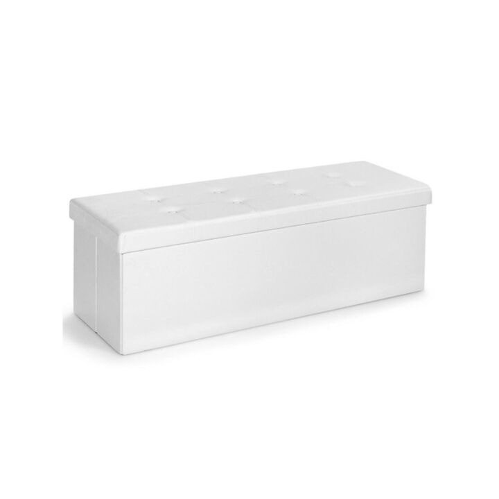 Hivvago Large Folding Storage Ottoman Bench with Memory Foam